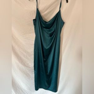 Large silk green dress